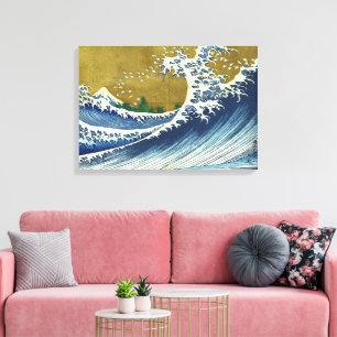 The Big Wave Color Hokusai Canvas Print