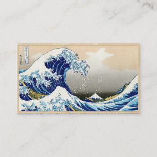 The big wave of Kanagawa Katsushika Hokusai art Business Card