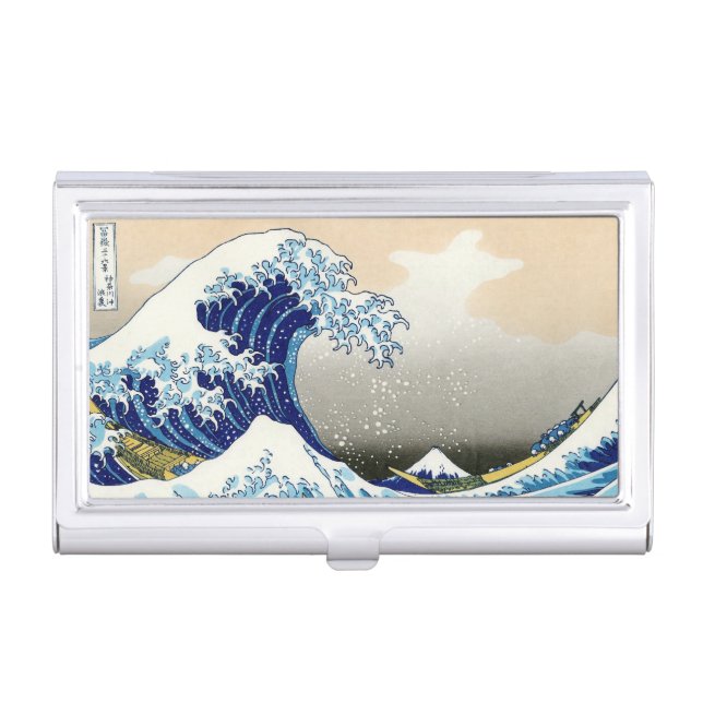 The Big Wave off Kanagawa Hokusai Katsushika art Business Card Holder (Front)