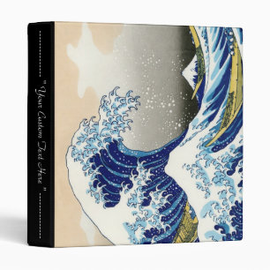The big wave off Kanagawa Katsushika Hokusai 3 Ring Binder