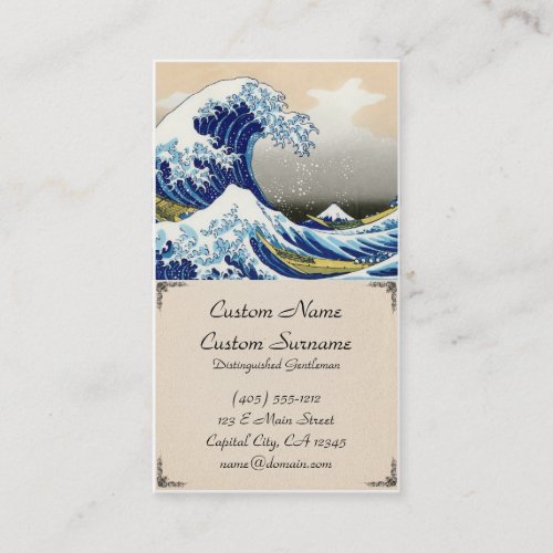 The big wave off Kanagawa Katsushika Hokusai Business Card