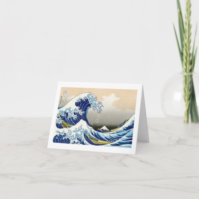 The big wave off Kanagawa Katsushika Hokusai Card (Front)
