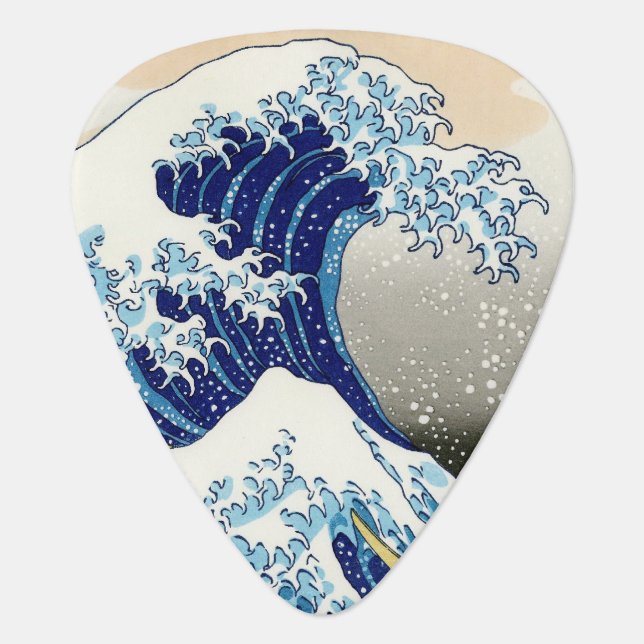 The big wave off Kanagawa Katsushika Hokusai Guitar Pick (Front)