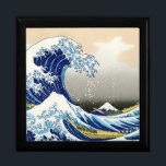 The big wave off Kanagawa Katsushika Hokusai Jewelry Box<br><div class="desc">The big wave off Kanagawa Cool oriental japanese Hokusai Fuji View landscape kunichika yoshitoshi art japan china masterprint tidal wave great woodblock print woodprint culture east nice perfect watercolour art  old vintage old master oriental japanese chinese landscape fuji mountain view</div>