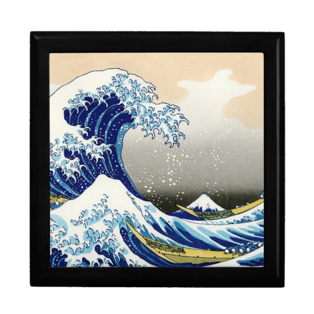 The big wave off Kanagawa Katsushika Hokusai Jewelry Box (Front)