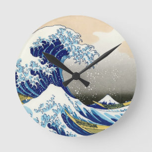 The big wave off Kanagawa Katsushika Hokusai Round Clock