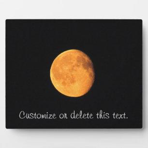 The Big Yellow Moon; Customizable Plaque