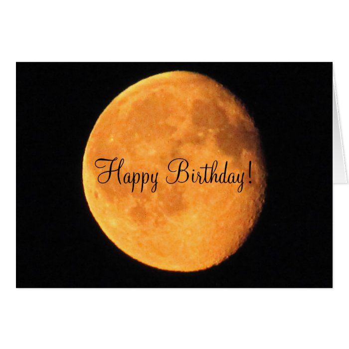 The Big Yellow Moon; Happy Birthday Cards