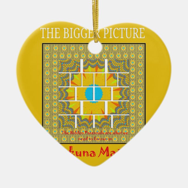 The Bigger Picture Art Print Ceramic Ornament (Front)