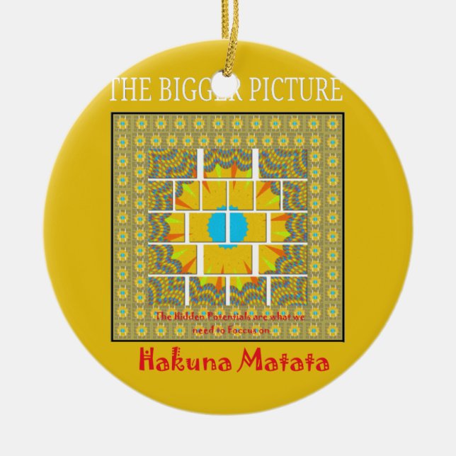 The Bigger Picture Art Print Ceramic Ornament (Front)