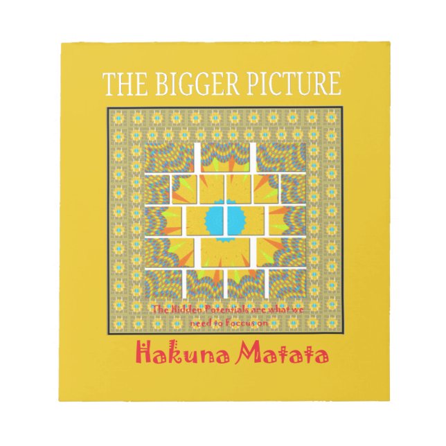 The Bigger Picture Art Print Notepad (Front)