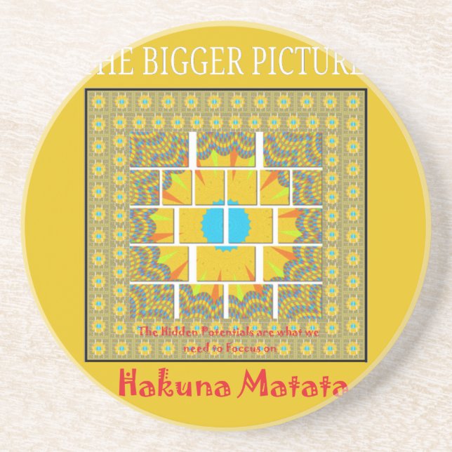 The Bigger Picture Art Print Sandstone Coaster (Front)