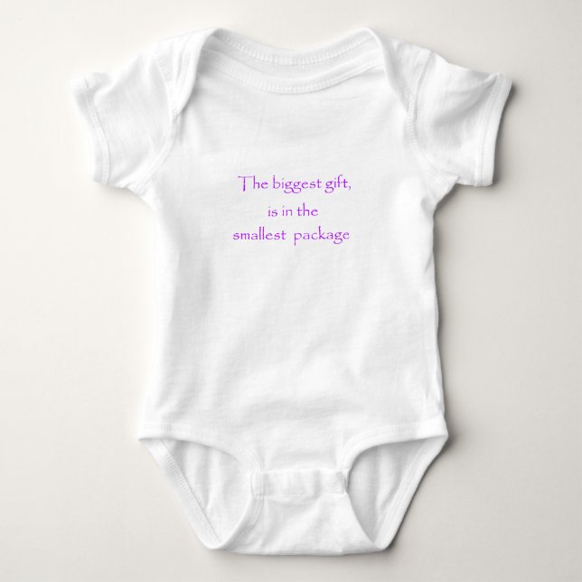 The biggest gift is in the smallest package-baby baby bodysuit (Front)