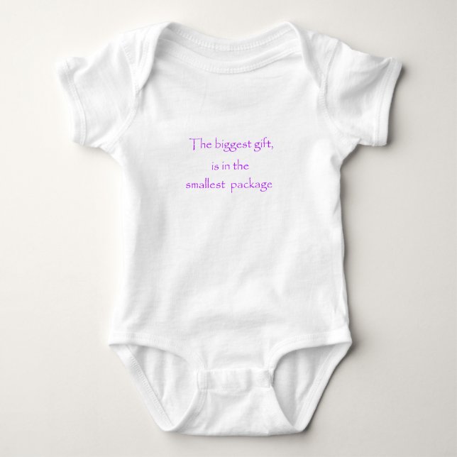 The biggest gift is in the smallest package-baby baby bodysuit (Front)