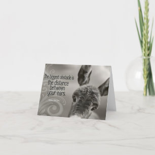 "The biggest obstacle" Inspirational Quote Letterpress Thank You Card