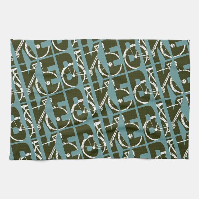 the bike. cycle . cycling kitchen towel (Horizontal)