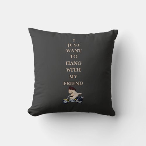 The Biker       _   Throw Pillow