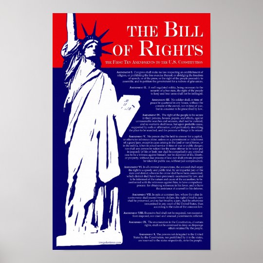 The Bill Of Rights Poster | Zazzle