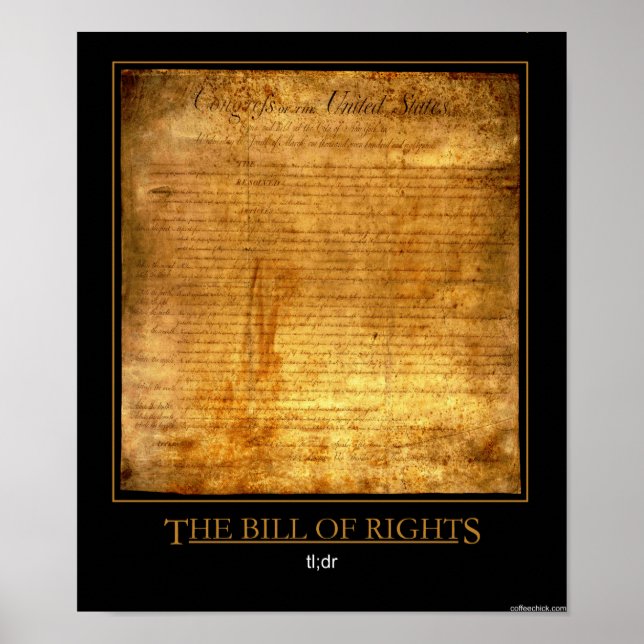 The Bill of Rights Poster (Front)