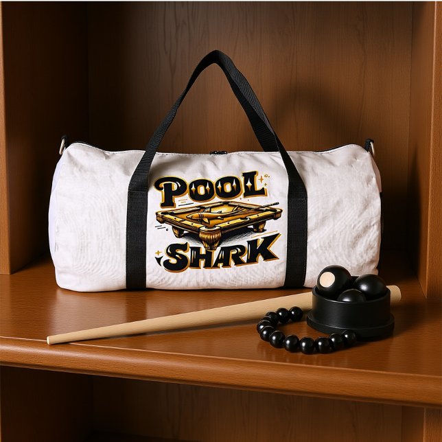 The Billiard Baron: Pool Shark Logo on Pool Table Duffle Bag (Creator Uploaded)