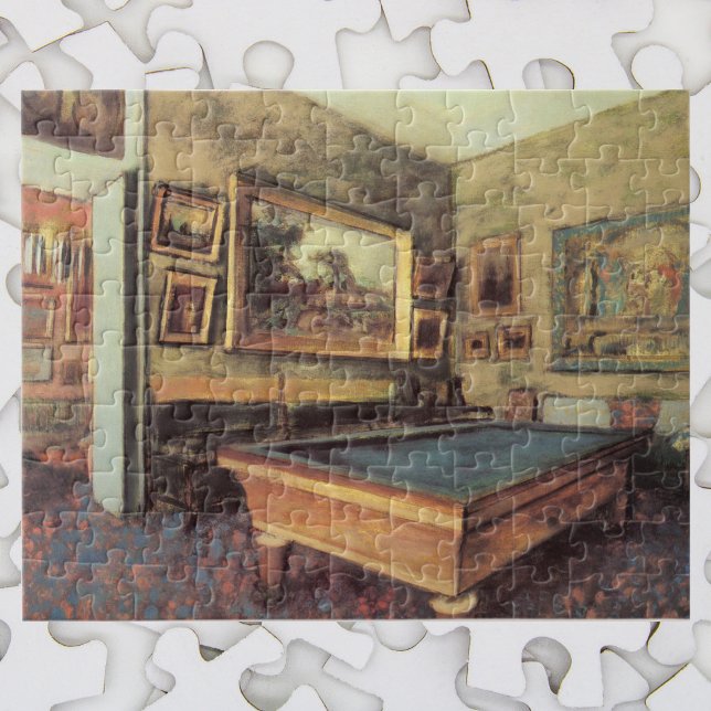 The Billiard Room at Menil Hubert by Edgar Degas Jigsaw Puzzle (Creator Uploaded)
