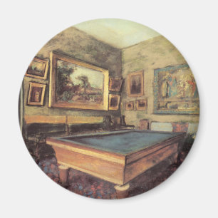 The Billiard Room at Menil Hubert by Edgar Degas Magnet