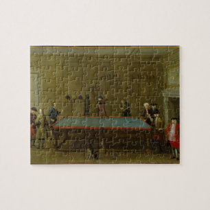 The Billiard Room (oil on canvas) Jigsaw Puzzle