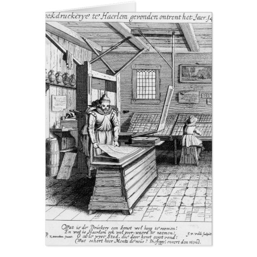 The Bindery of Laurens Janszoon Koster Cards (Front)