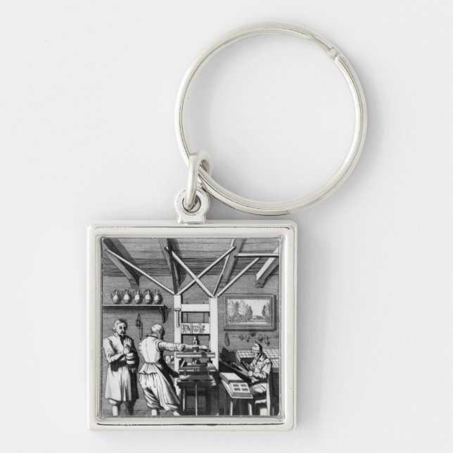 The bindery of Laurens Janszoon Koster Keychain (Front)