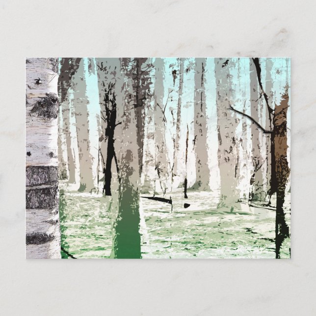 The Birch Forest Postcard (Front)