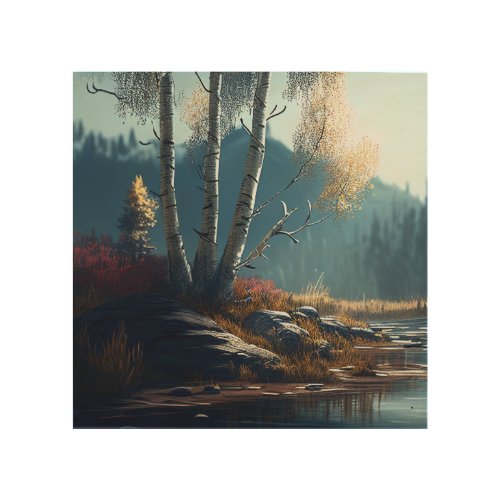 The Birches Northern Ireland Round Birch View Wood Wall Art