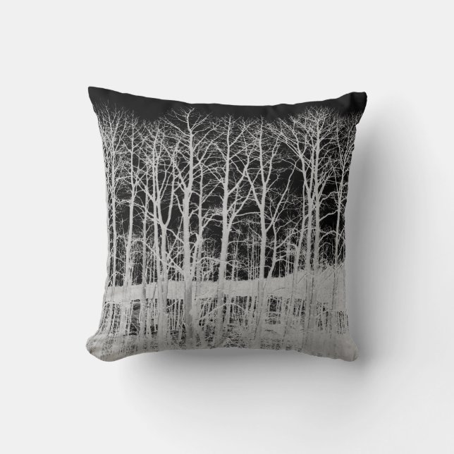 The Birches Throw Pillow (Front)