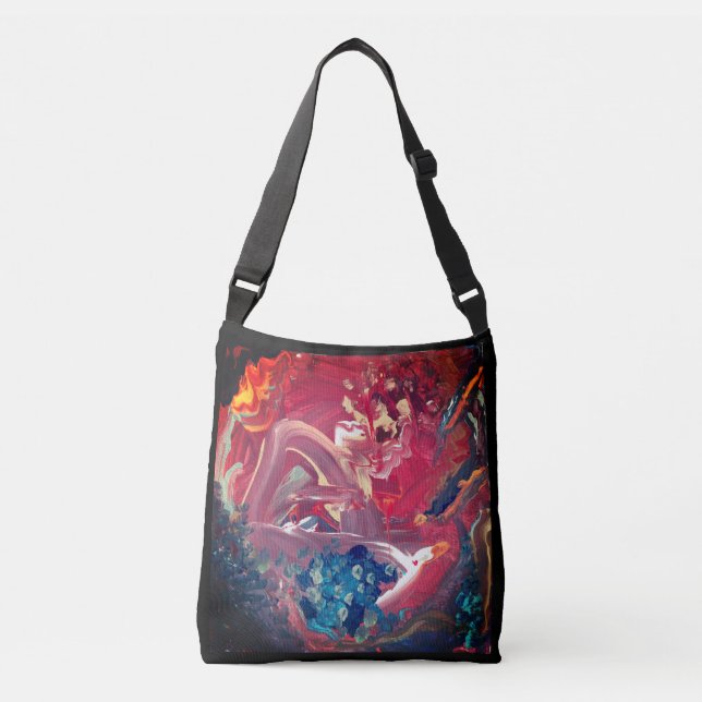 The Bird and the Lake  Crossbody Bag (Front)