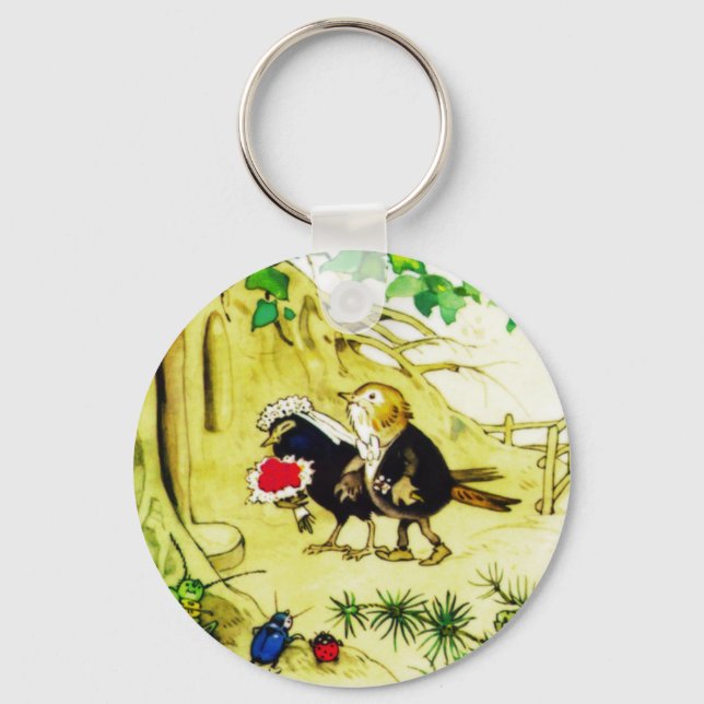 The Bird Wedding Keychain (Front)