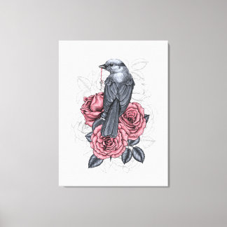 The bird with the silver key canvas print