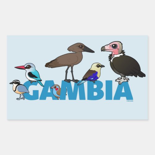 The Birdorable Gambia Rectangular Sticker