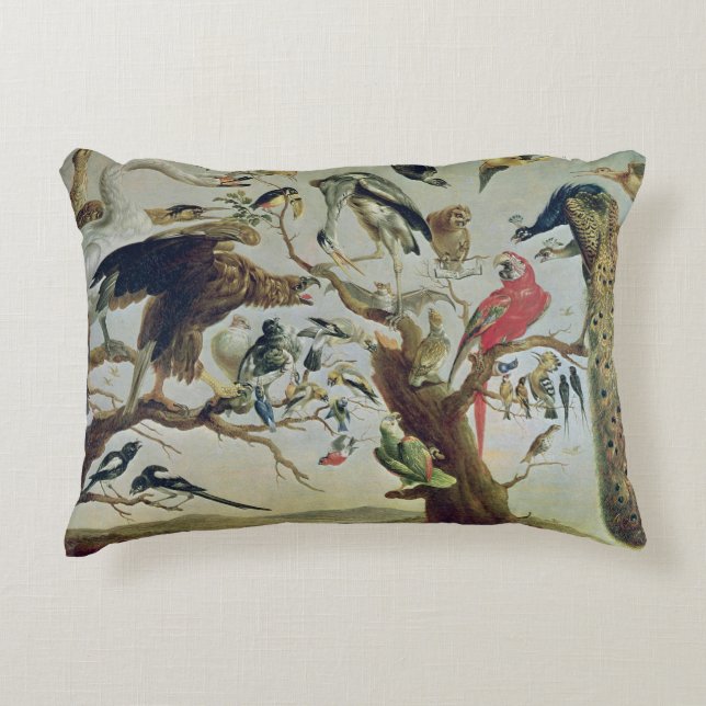 The Bird's Concert Decorative Pillow (Front)