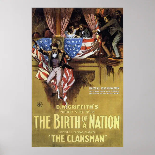 The Birth Of A Nation 1915 Poster Zazzle