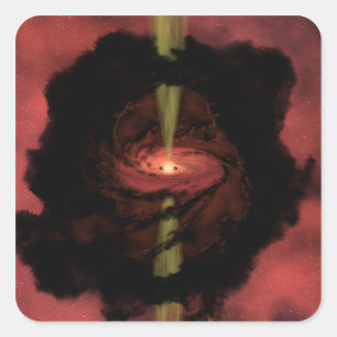 The birth of a star square sticker