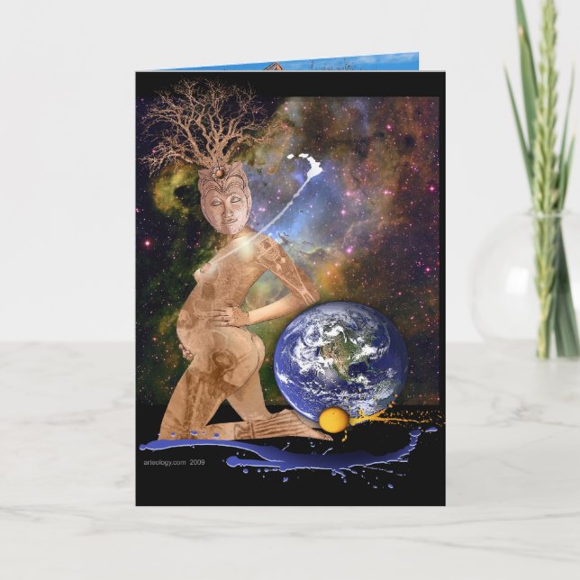 the birth of earth holiday card (Front)