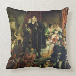 The Birth of Henri IV (1553-1610) at the castle of Throw Pillow