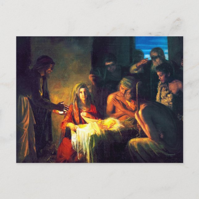 The Birth of Jesus by Carl Bloch Postcard (Front)