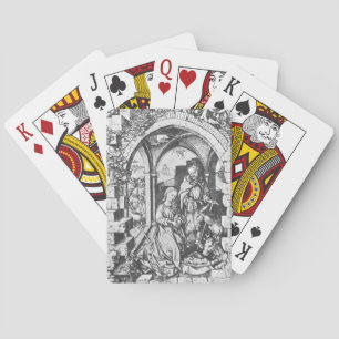The Birth of Jesus (by Martin Schongauer) Poker Cards