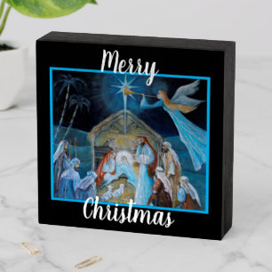 The Birth Of Jesus Wooden Box Sign