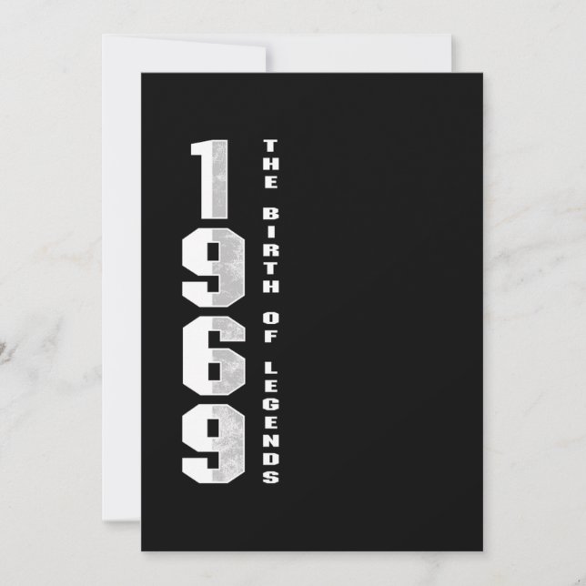 The Birth Of Legends 1969 51 st Birthday Gift Invitation (Front)