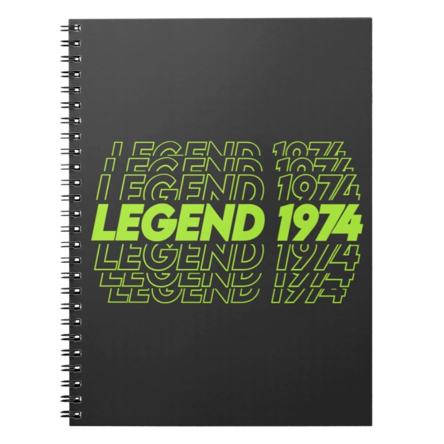 The Birth of Legends 1974 Notebook | Vintage 52nd (Front)