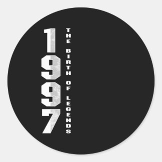The Birth Of Legends 1997 23 rd Birthday Gift Classic Round Sticker