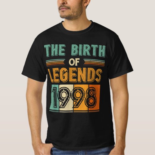 The Birth Of Legends 1998  Born In 1998 Retro Vin T_Shirt