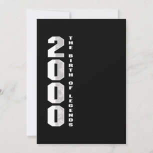 The Birth Of Legends 2000 20 th Birthday Gift Invitation