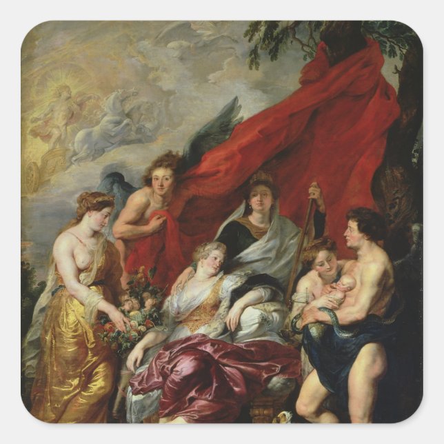 The Birth of Louis XIII  at Fontainebleau Square Sticker (Front)